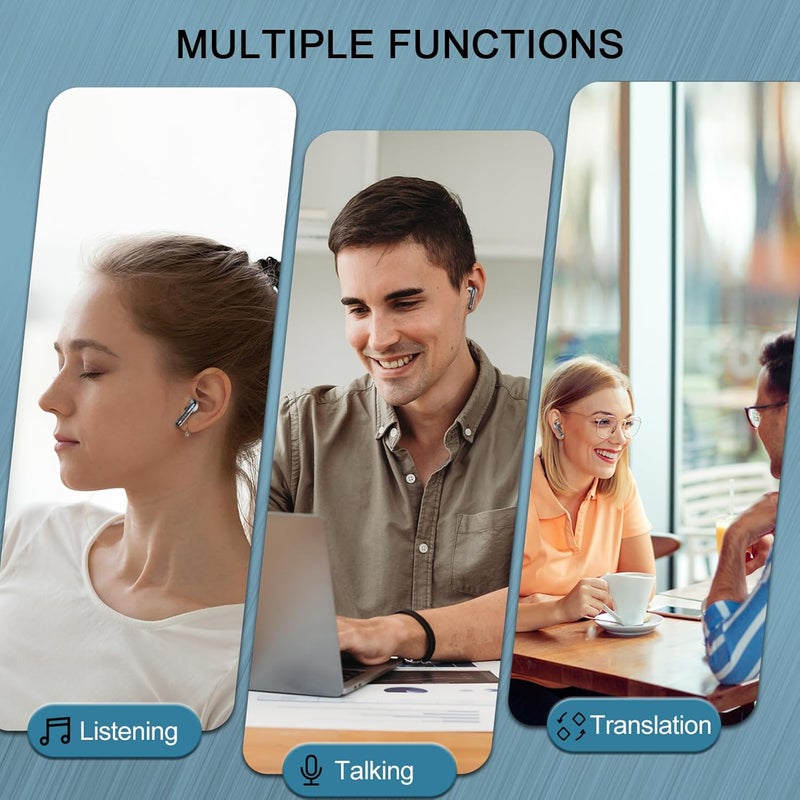 Conyat Language Translator Earbuds 42H Translatior Headphones Business, Learning Black - Image 3